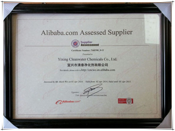 Chine Yixing Cleanwater Chemicals Co.,Ltd. certifications